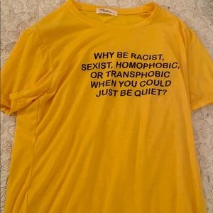 Gold political shirt